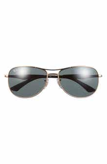 Ray-Ban 64mm Pilot Sunglasses