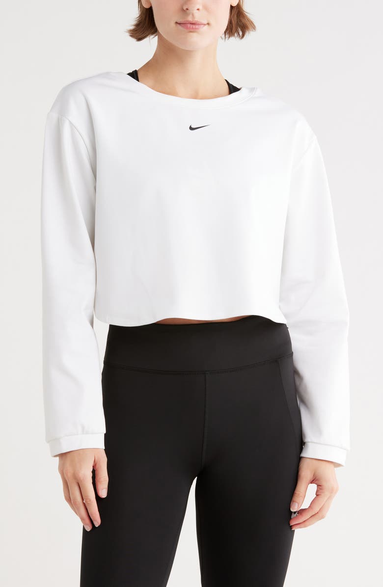 Nike One Dri-FIT Mid-Layer T-Shirt, Main, color, White/ Black