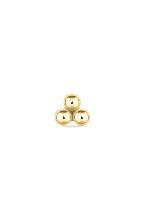 Maria Tash Three Ball Trinity Single Stud Earring In Gold