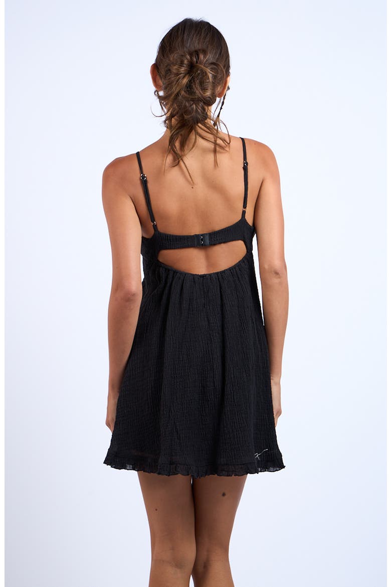 Sweetheart Open Back Babydoll Dress, Alternate, color, BLACK