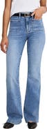 Good American Good Legs Patch Pocket High Waist Flare Jeans