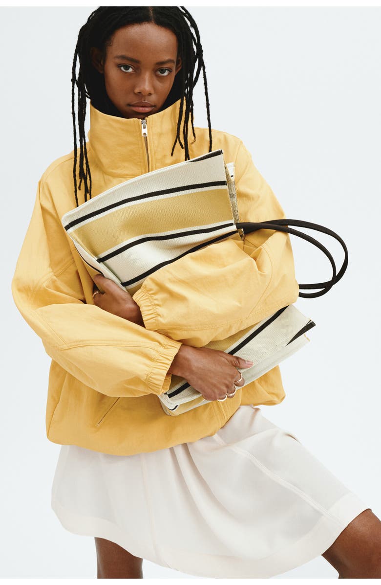 H&M Oversized Nylon Jacket, Alternate, color, Yellow