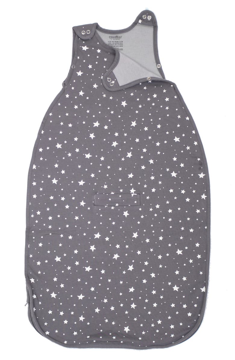 WOOLINO 4 Season Ultimate Organic Cotton & Merino Wool Wearable Blanket, Alternate, color, Star Gray