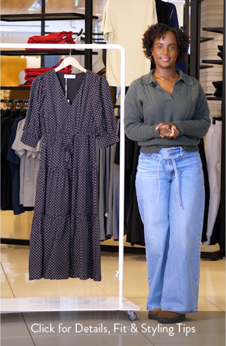 Moscow Polka Dot Belted Midi Dress, sales video thumbnail