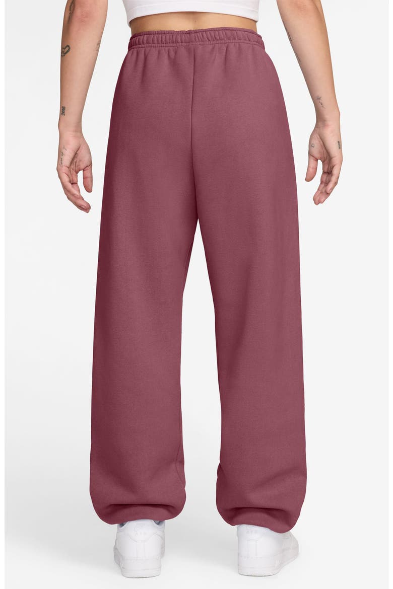 Studio High Waist Fleece Sweatpants, Alternate, color, 654 PKSMOK/ SAIL