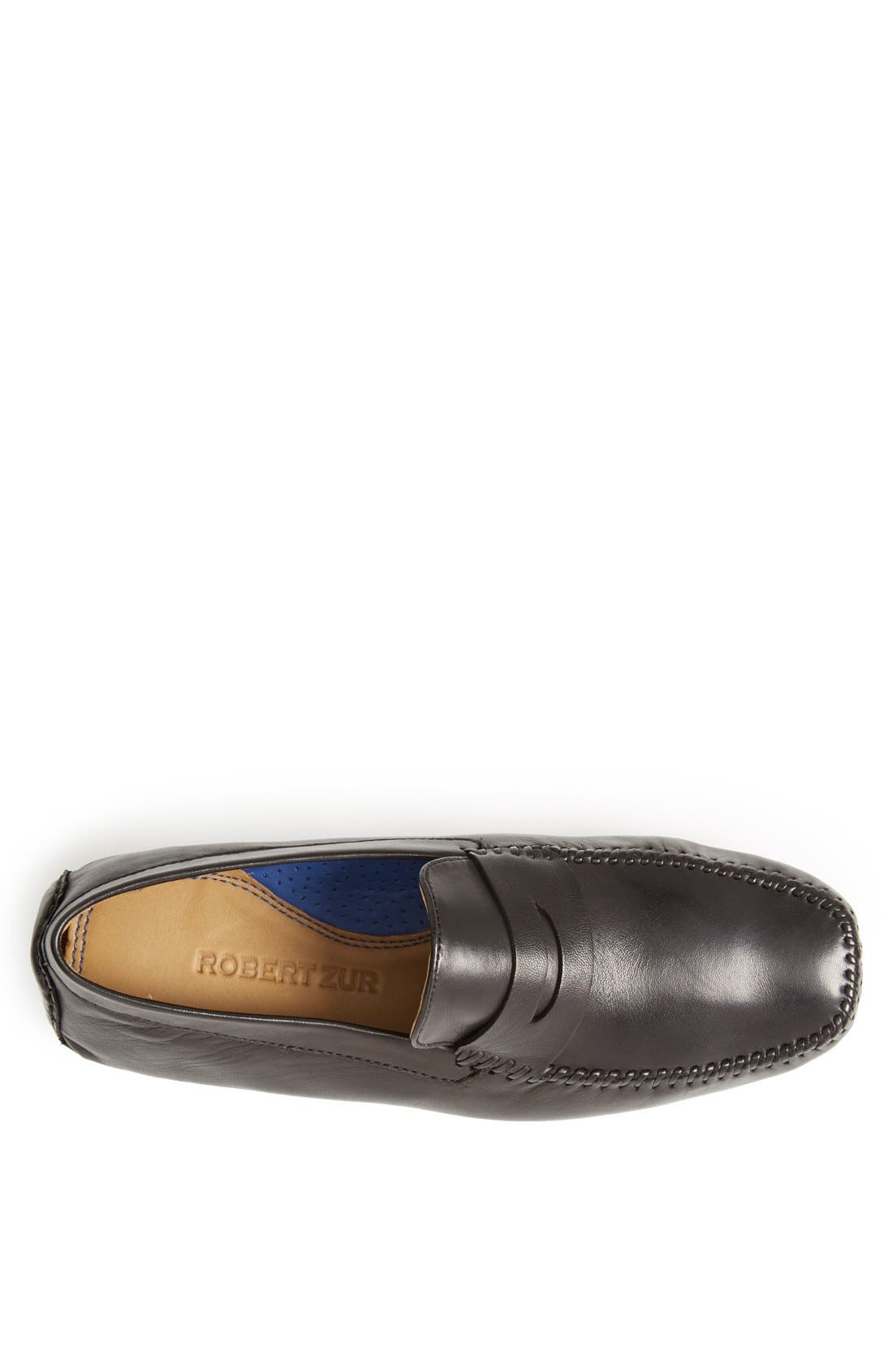 'Sven' Penny Loafer, Alternate, color, BLACK TGLOVE