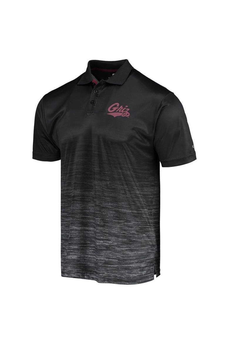 Men's Colosseum Black Montana Grizzlies Marshall Polo, Alternate, color, Black