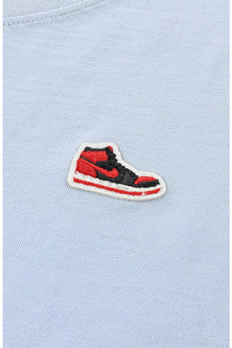 Kids' Jordan Sneaker Patch T-Shirt, Alternate, color, HYDROGEN BLUE