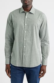Scott Barber Regular Fit Gingham Cotton Button-Up Shirt