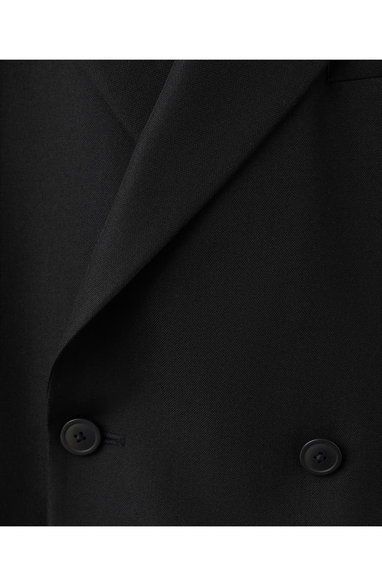 MANGO Double Breasted Suit Jacket, Alternate, color, Black