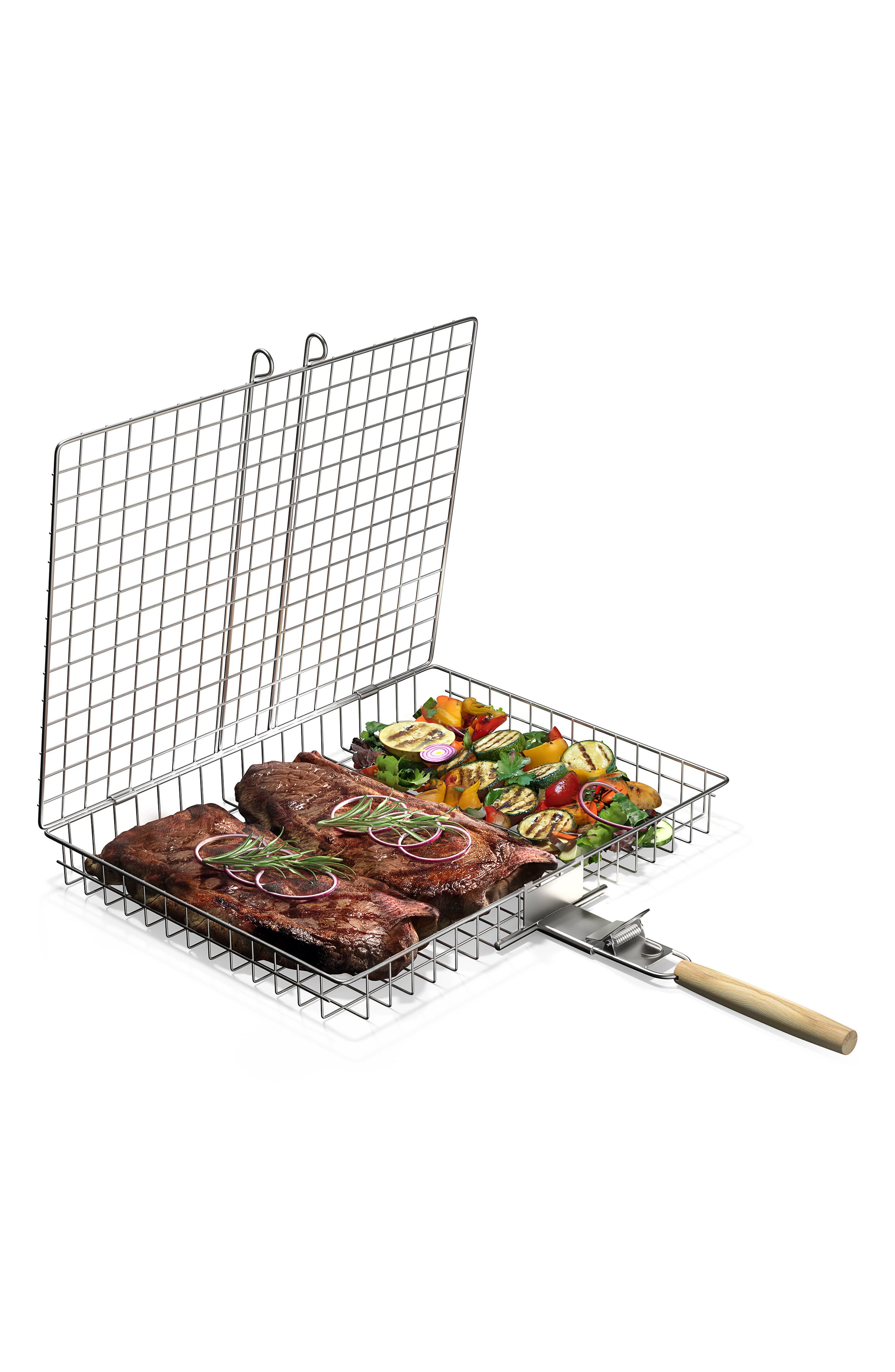 Set of 2 Large Folding Grilling Baskets