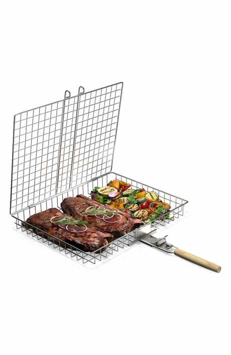 Set of 2 Large Folding Grilling Baskets