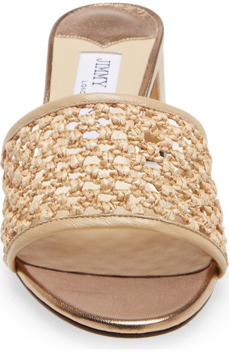 Jimmy Choo Minea Woven Raffia Sandal, Alternate, color,