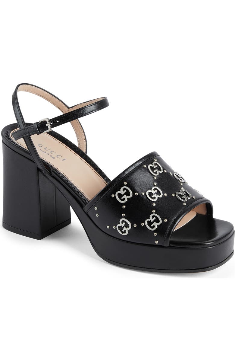 Gucci Janaya GG Logo Quarter Strap Sandal, Main, color,