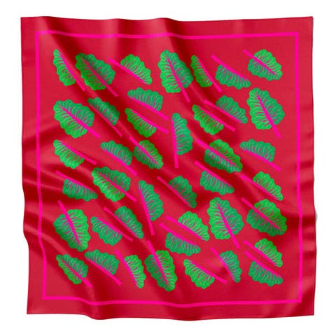 Glowing Chard Cotton Silk Bandana