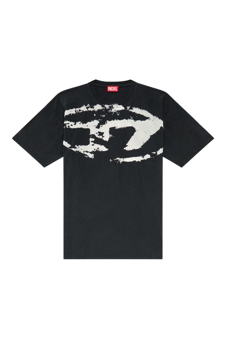 T-Boxt-N14 Flocked Logo T-Shirt, Alternate, color, BLACK