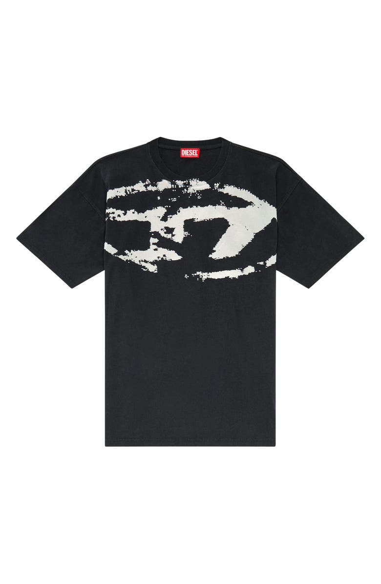 DIESEL<sup>®</sup> T-Boxt-N14 Flocked Logo T-Shirt, Alternate, color, Black