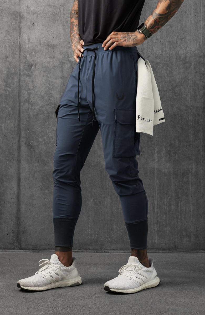 ASRV Tetra-Lite Cargo High Rib Water Repellent Jogger, Alternate, color, Navy