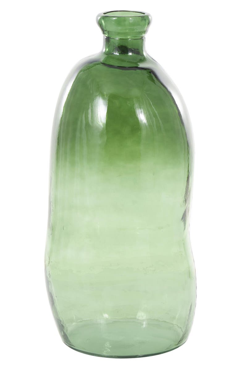 GINGER BIRCH STUDIO Abstract Recycled Glass Vase, Alternate, color, Green