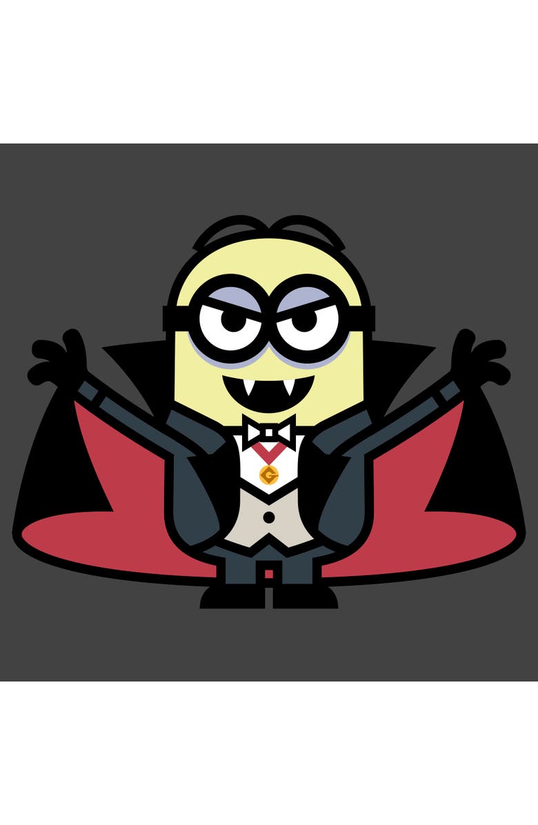 Despicable Me Boy's Despicable Me Minions Dracula Graphic T-Shirt, Alternate, color, Charcoal