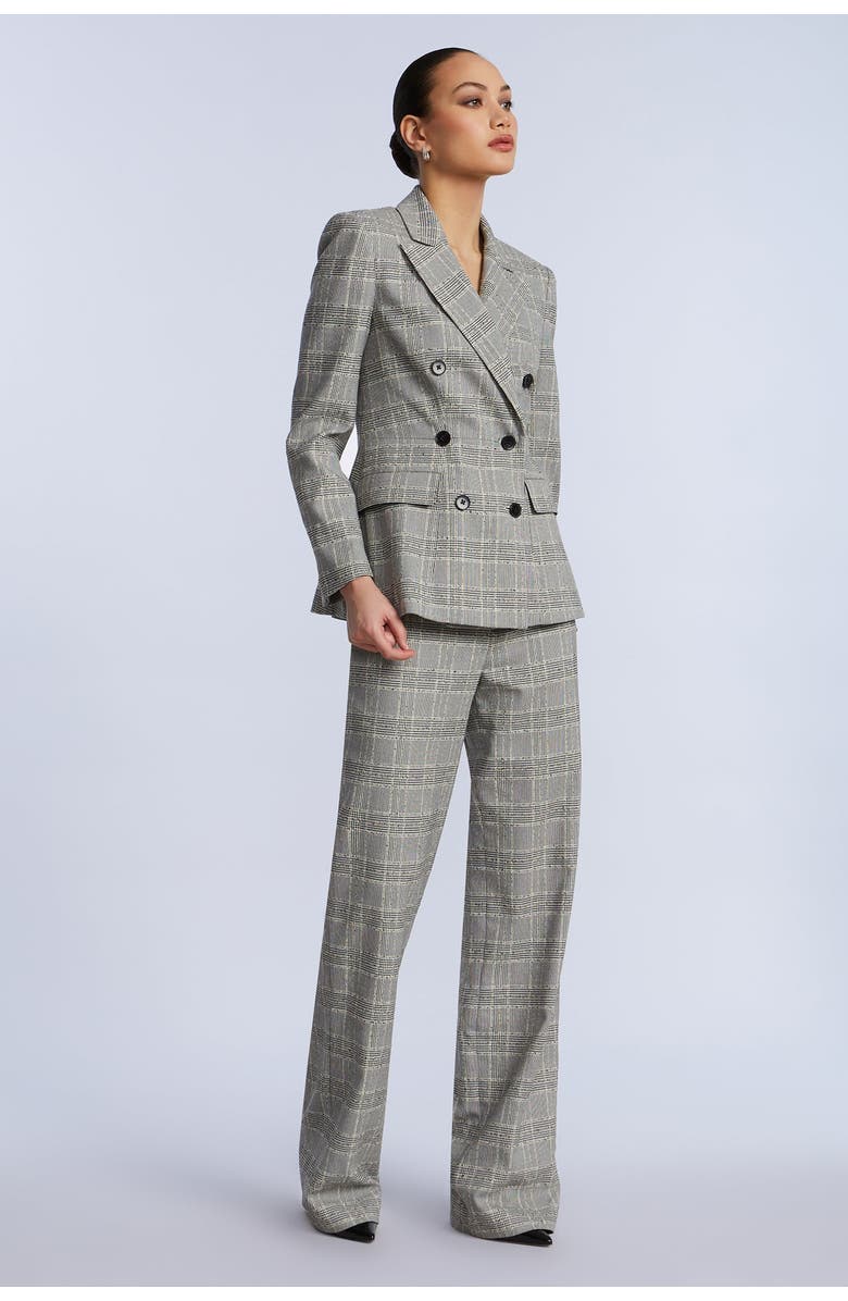 BCBGMAXAZRIA Glen Plaid Blazer, Alternate, color, Black/White