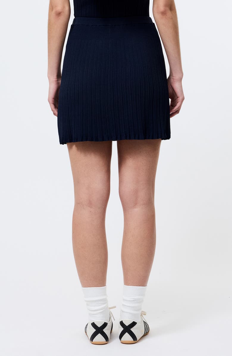 French Connection Flap Pocket Ribbed Sweater Miniskirt, Alternate, color, Marine