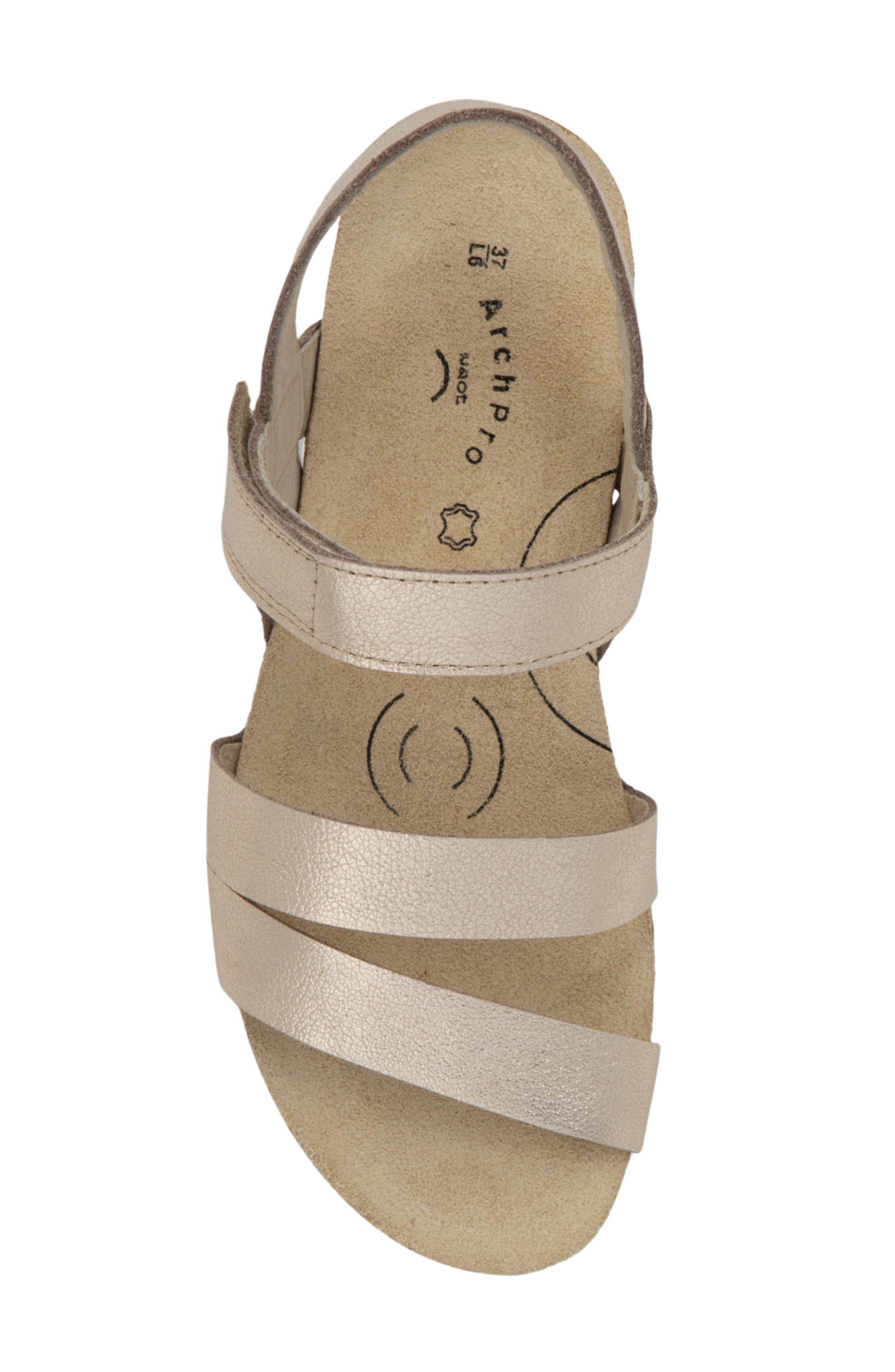 Kayla Arch Pro Sandal, Alternate, color, RADIANT GOLD LEATHER