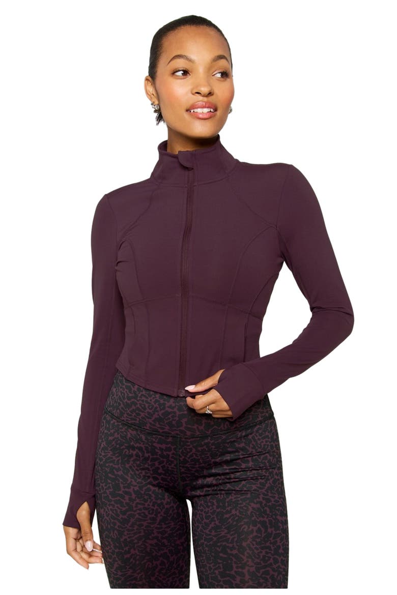 Perfect Storm Cropped Train Jacket, Main, color, Oxblood