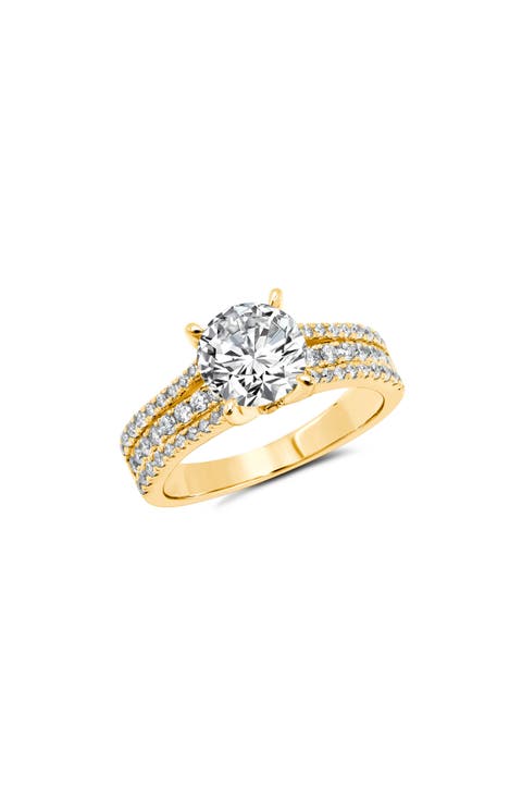 3-Band Brilliant Cubic Zirconia Ring