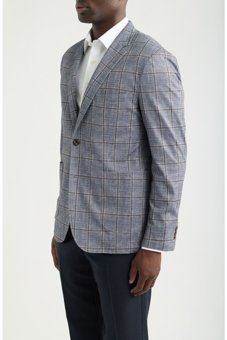 XC Flex Pinnacle Knit Blazer, Alternate, color, CHARCOAL BROWN PLAID