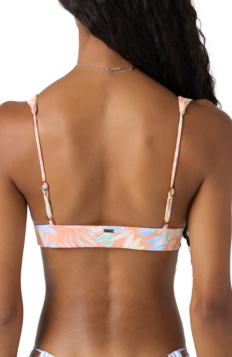 O'Neill Almeria Tropical Cancun Bikini Top, Alternate, color, Blue Multi Colored