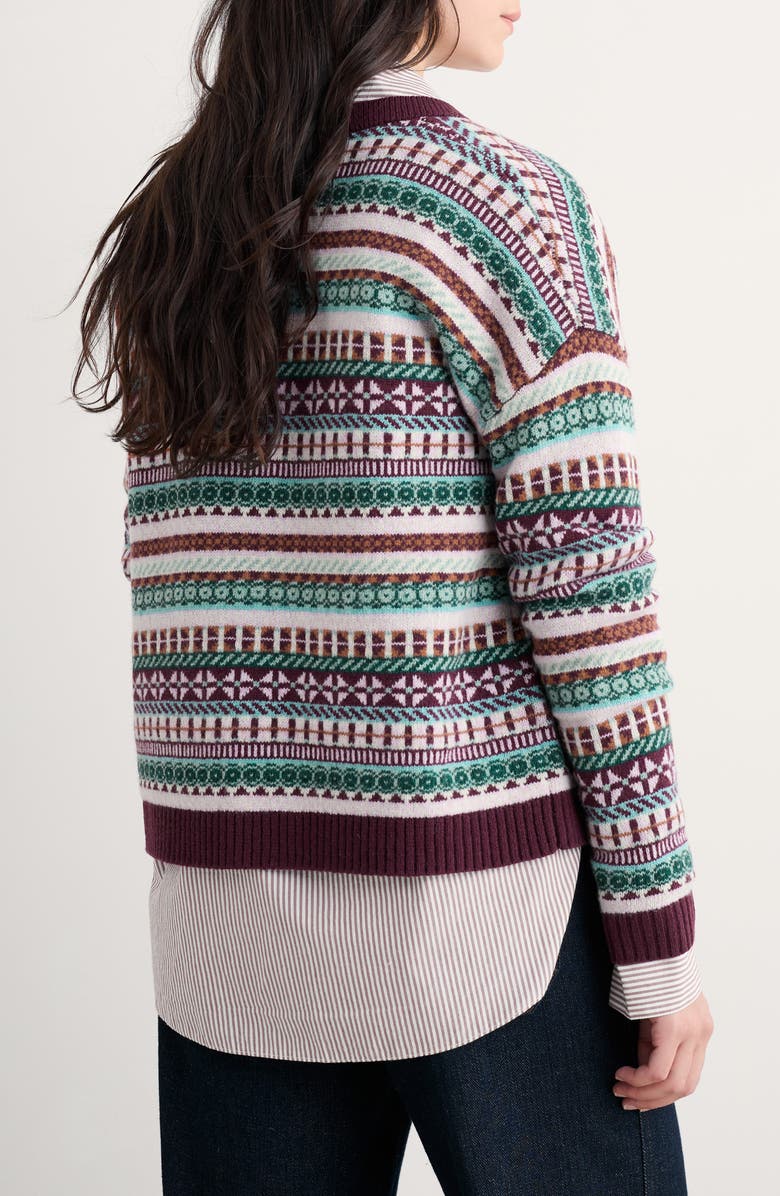 Seasalt Cornwall Copperhouse Fair Isle Lambswool Blend Cardigan, Alternate, color, Knit Float Sardine Multi