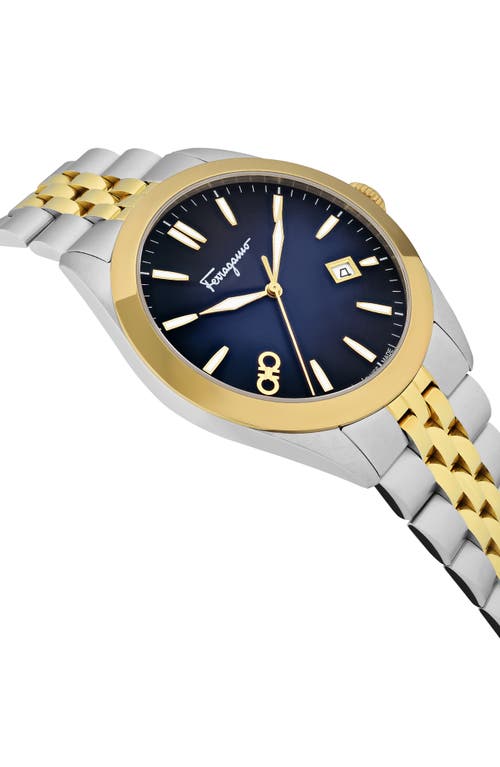 Ferragamo Men's 42mm Classic Watch With Bracelet Strap, Two Tone