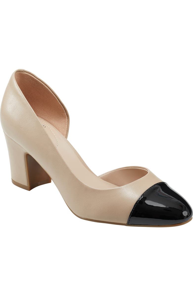 Bandolino Laynier d'Orsey Pump, Main, color, Light Natural/ Black Patent
