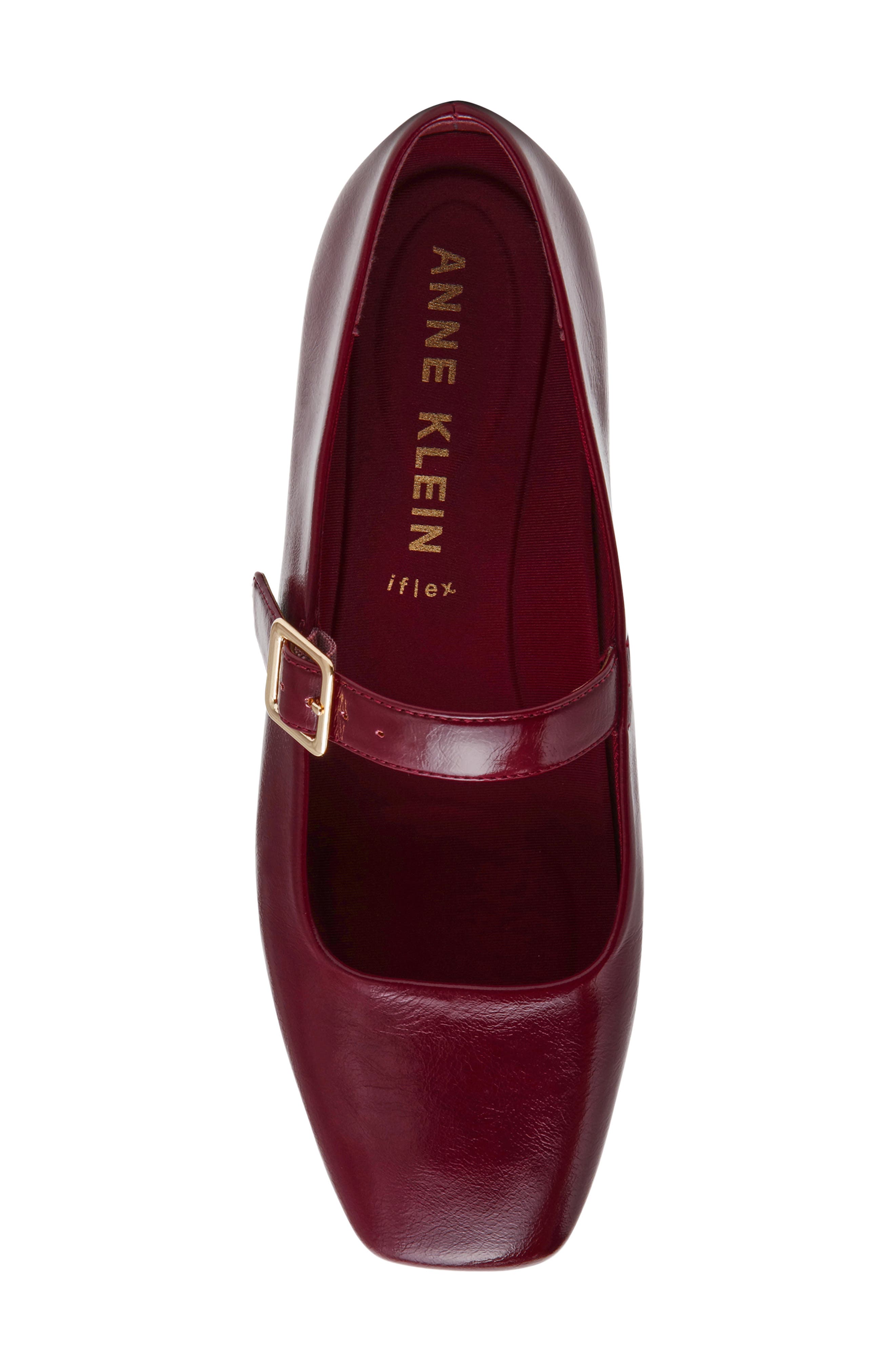 Mabel Mary Jane Flat, Alternate, color, BORDEAUX CRINKLE