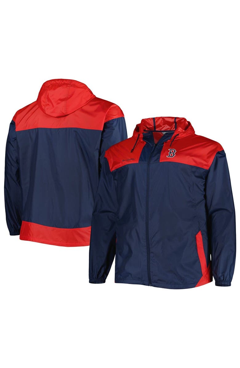 Columbia Men's Columbia Navy Boston Red Sox Flash Forward Challenger Omni-Shade Full-Zip Windbreaker, Main, color, Navy