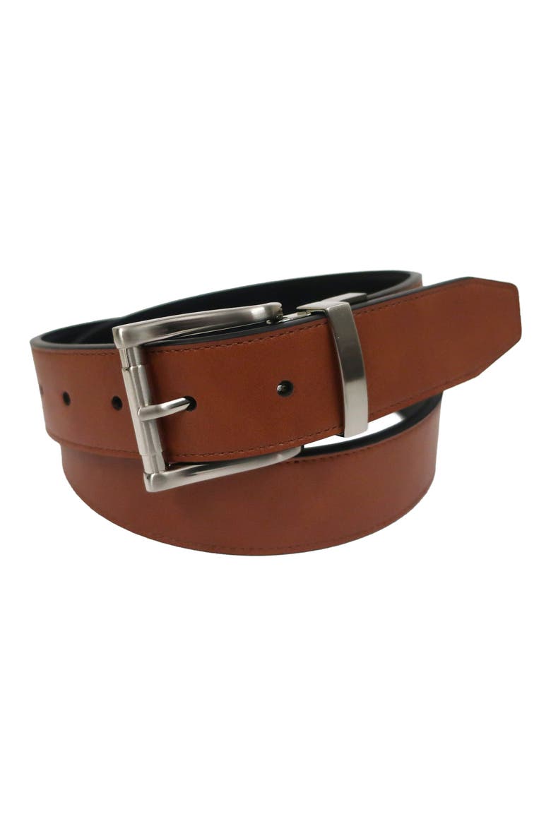35mm Reversible Feather Edge Belt, Alternate, color, COGNAC/ BLACK