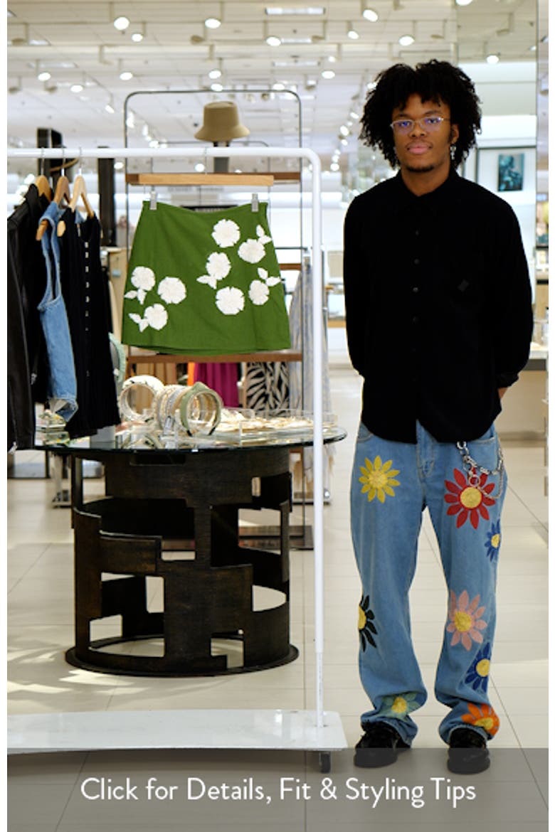 Pelmet Raffia Flowers Miniskirt video