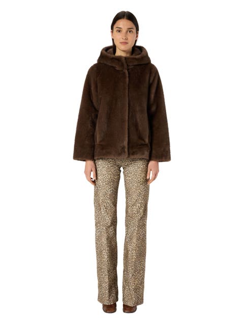 Morgane Hooded Faux Fur Coat