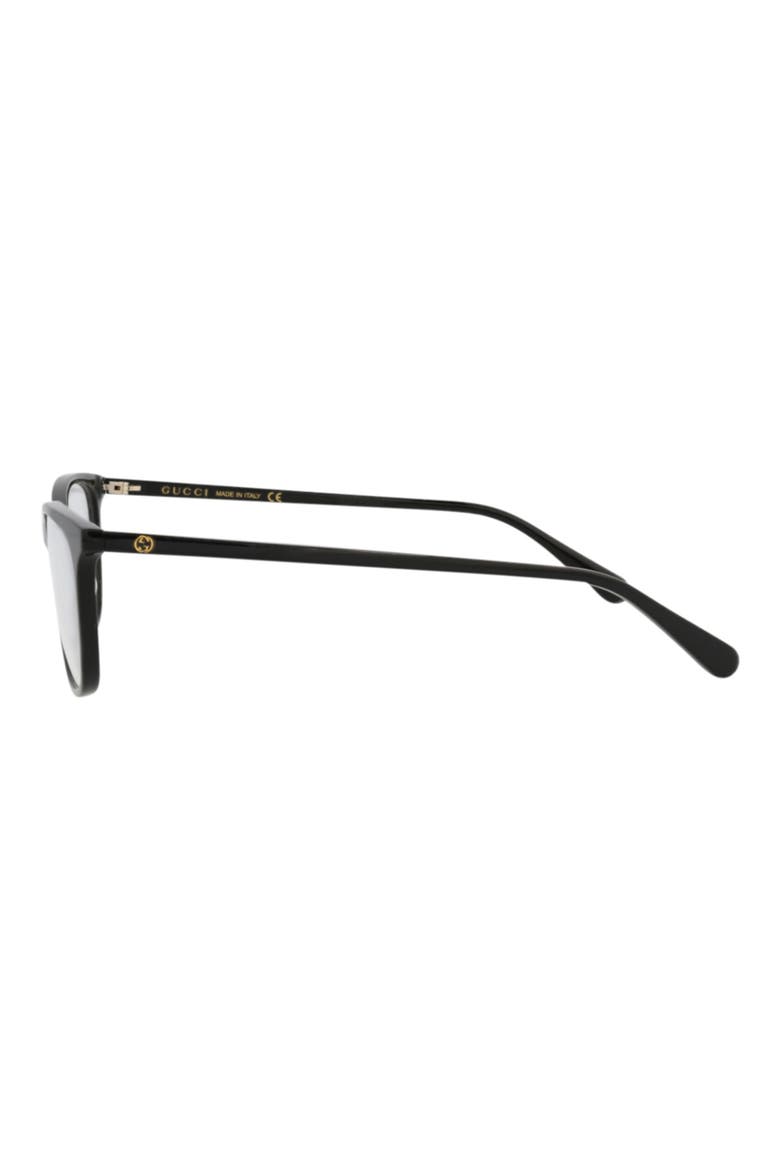GG0549O 53mm Cat Eye Optical Glasses, Alternate, color, BLACK BLACK TRANSPARENT