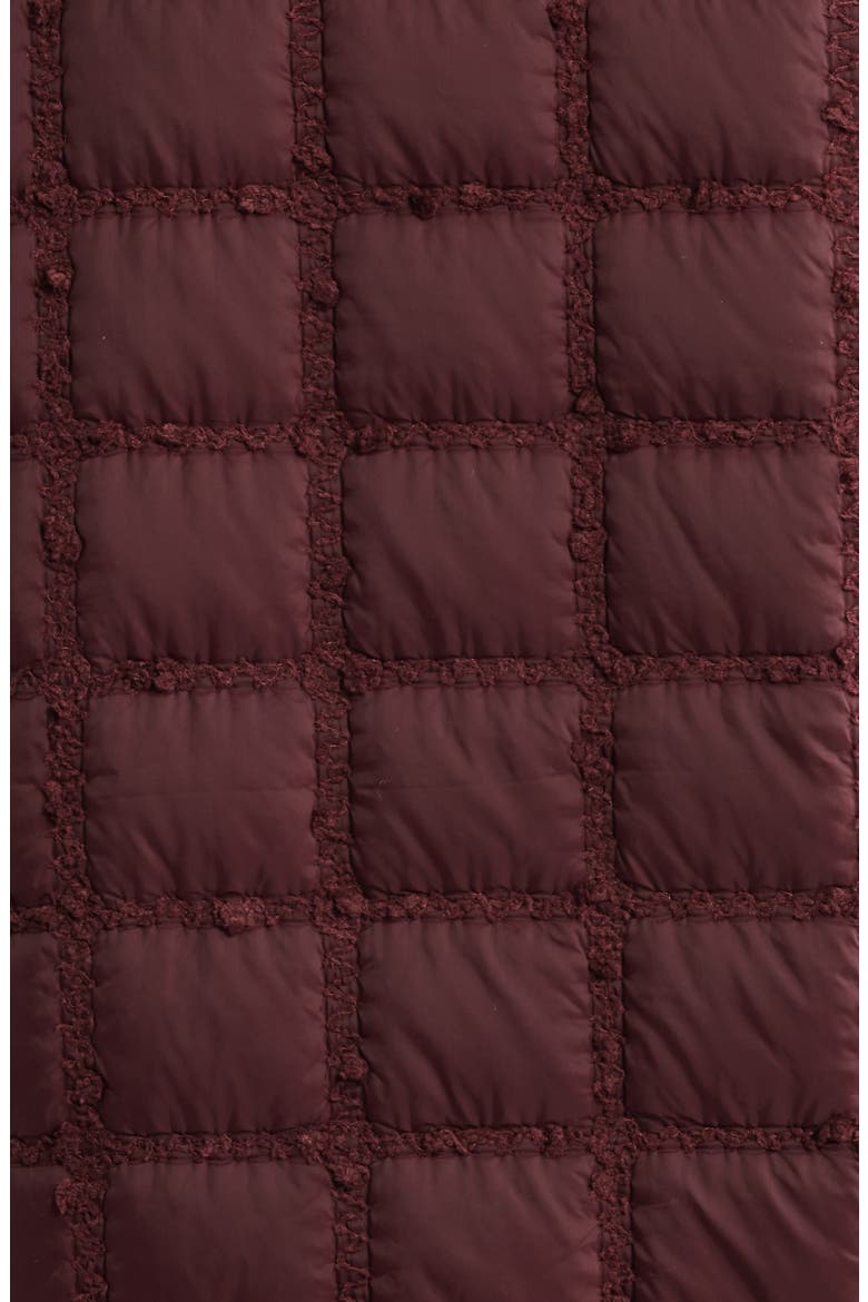 Short Quilted Jacket, Alternate, color, BURGUNDY