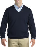 Harbor Bay by DXL Big & Tall V-Neck Pullover