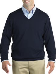 Harbor Bay by DXL Big & Tall V-Neck Pullover