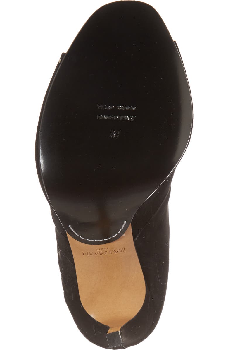 Balmain Clea Logo Embossed Bootie, Alternate, color,