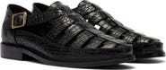 MARC NOLAN Mariner Croc Embossed Leather Fisherman Sandal