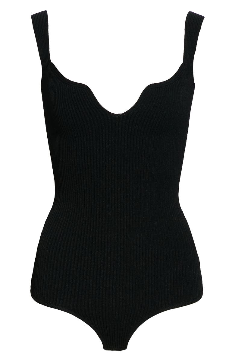 Khaite The Yves Rib Bodysuit, Alternate, color, 