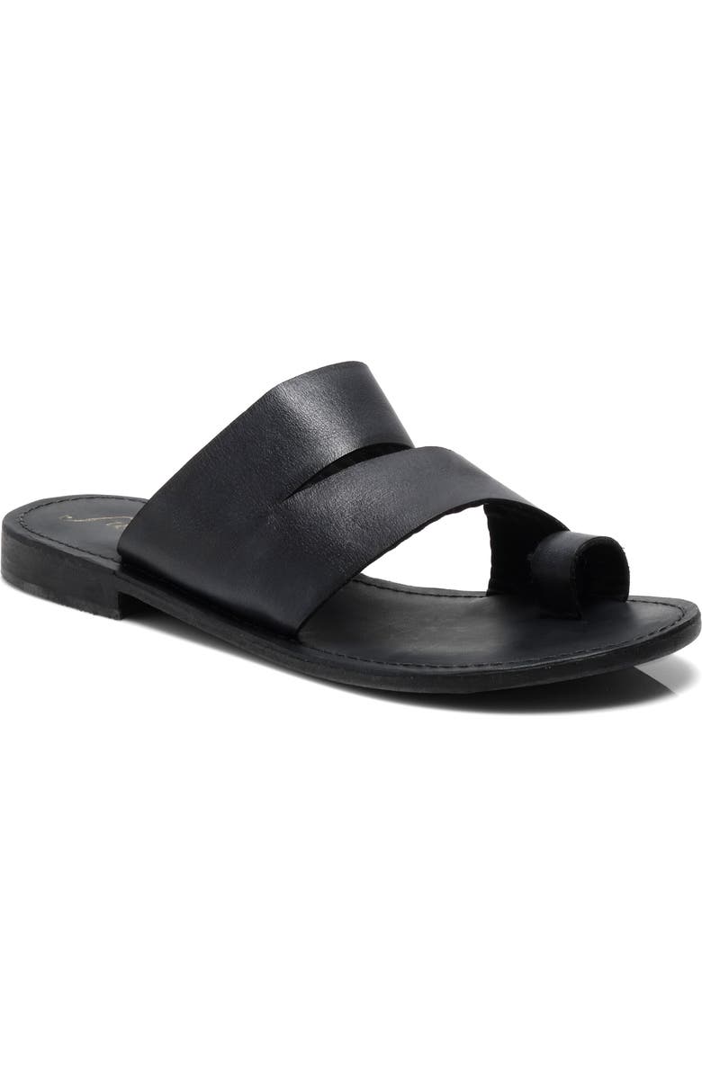 Free People Abilene Toe Loop Sandal, Main, color, Washed Black