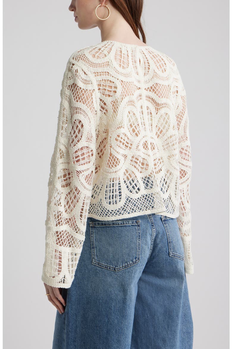 Crochet Top, Alternate, color, IVORY DOVE