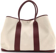 Pre-Owned Hermes Garden Party Tote Toile and Leather 49