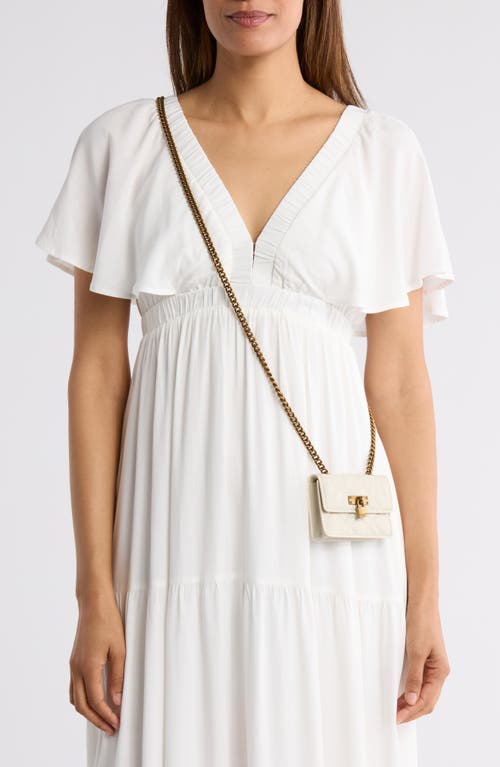 Kurt Geiger London Micro Brixton Quilted Shoulder Bag In Natural